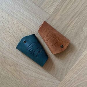 Set of 2 leather key fobs