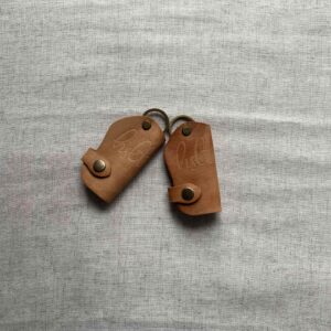 Set of 2 leather key fobs