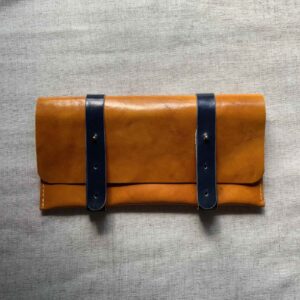 Adjustable double leather case for pens or small accessories