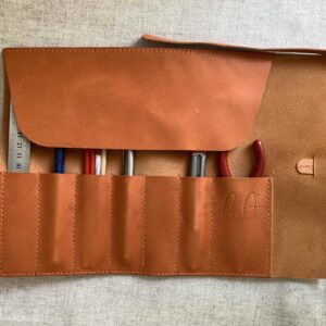 Leather pen roll