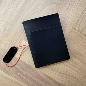 Simple leather cover wit front pocket for A6 / Pocket / Passport notebook