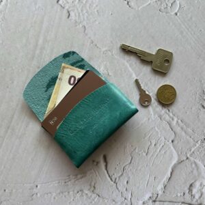 Tiny leather purse for everything (coins, cards, keys etc.)