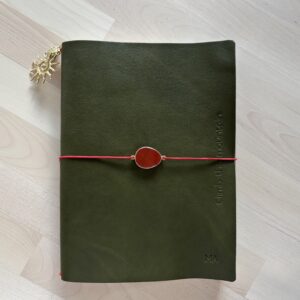 Trifold leather journal