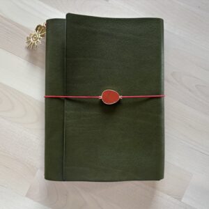 Trifold leather journal