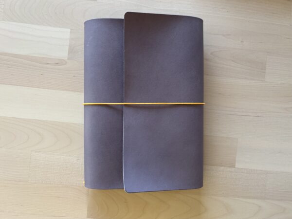 Trifold leather journal