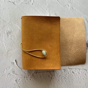 Trifold leather journal for all size notebook