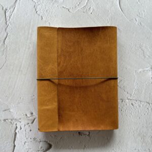 Trifold leather journal with sleeve pocket for all size notebook