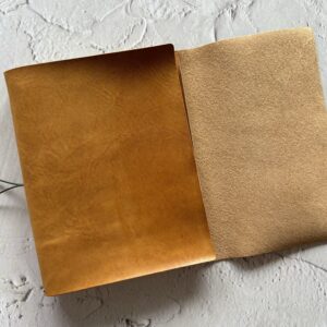 Trifold leather journal with sleeve pocket for all size notebook