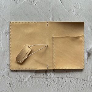 Leather journal with front pocket and simple pocket for all size notebook