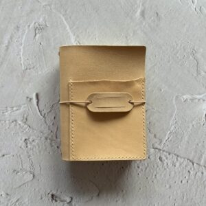 Leather journal with front pocket and simple pocket for all size notebook