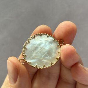 Natural shell charm-connector