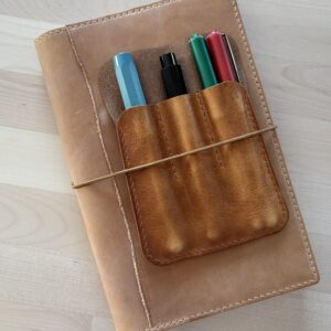 3-Slot Leather Pen Case for Fountain Pens