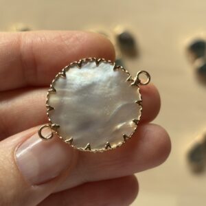 Natural shell charm-connector