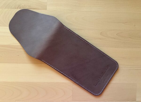 SALE - RTS - Vertical leather pencil pouch in Iris leather - Image 3