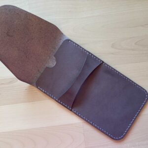 SALE – RTS – Vertical leather pencil pouch in Iris leather